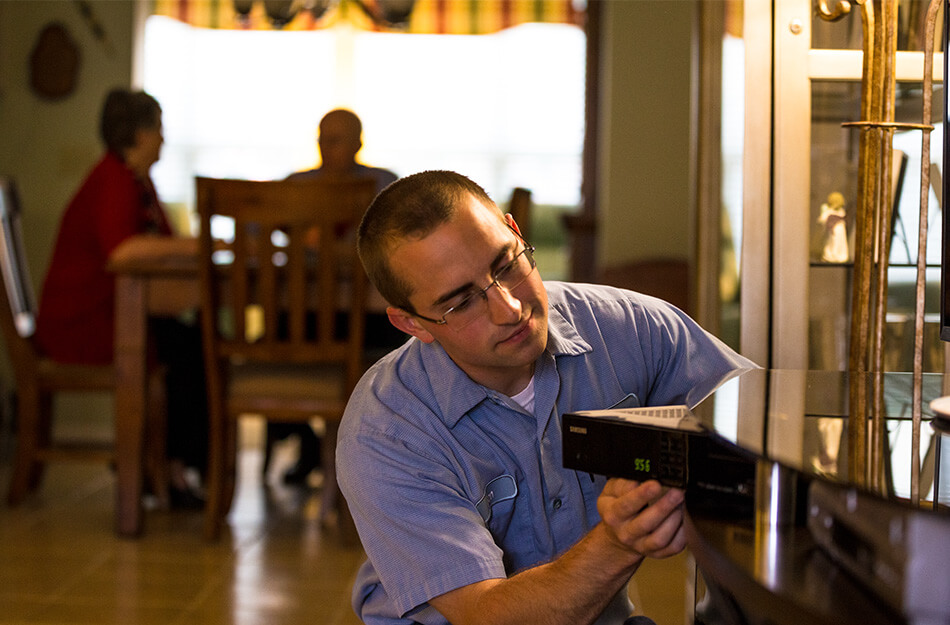 Christian Village employee working