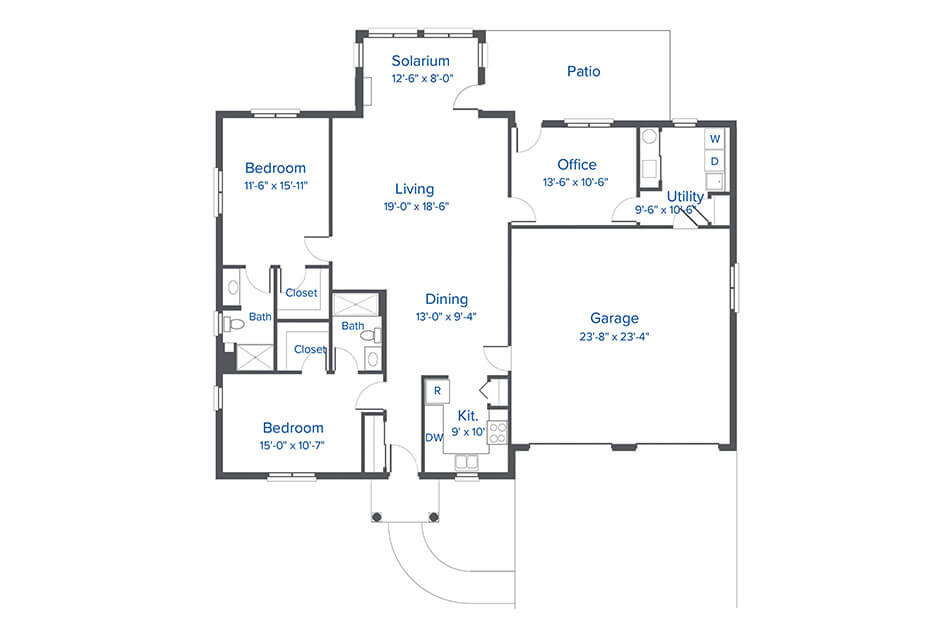 Garden Homes Emory Two Care Garage Floor Plan