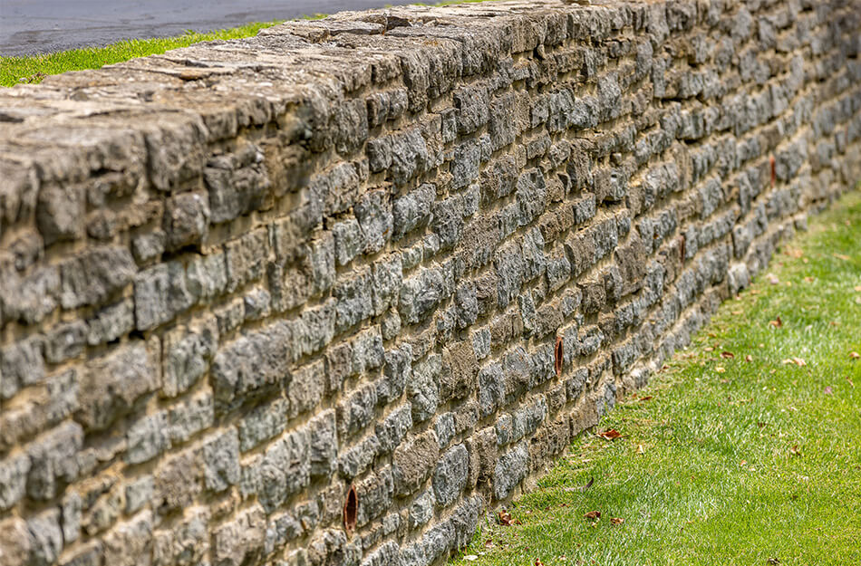 Historic stone brick wall