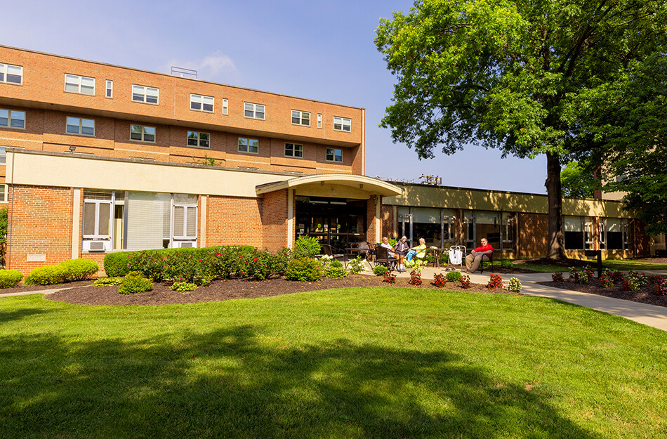 Mt. Healthy building entrance on a sunny day