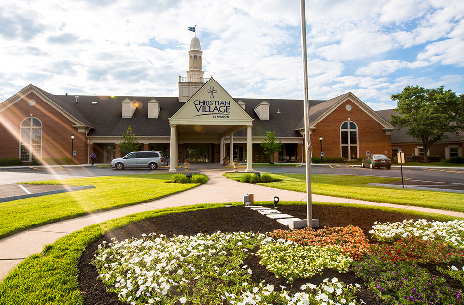 Entrance of Christian Village Mason on a sunny day