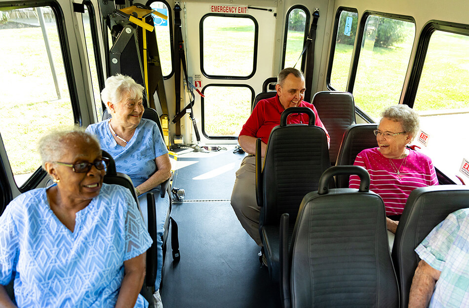 Seniors ride Christian Village Mt. Healthy bus